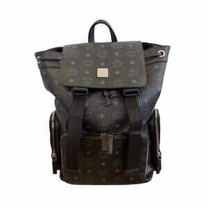 MCM Bradenburg Visetos Black Backpack